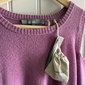 27 Miles Malibu Lavender Roxanna Cold Shoulder Sweater